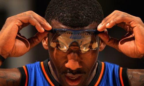 Player wearing goggles